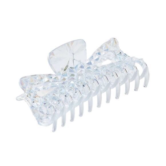 Girls' Jumbo Faceted Claw Clip – Art Class™ Clear Hair Styling Accessory - Picture 1 of 5